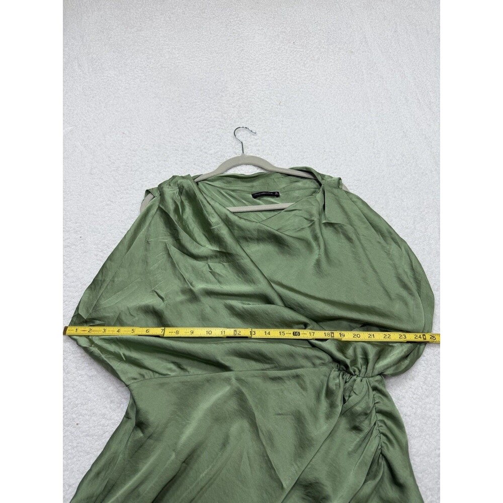 Abercrombie & Fitch Maxi Dress Green Cowl Neck Draped Wedding Preppy Size XL - Picture 5 of 13